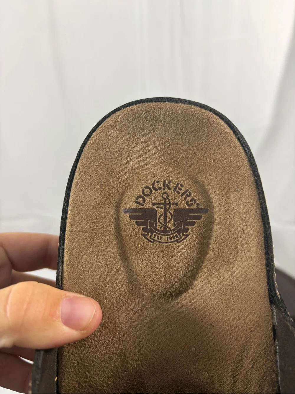 NWT Dockers Men's Size 11 Brown Leather Slip-Ons